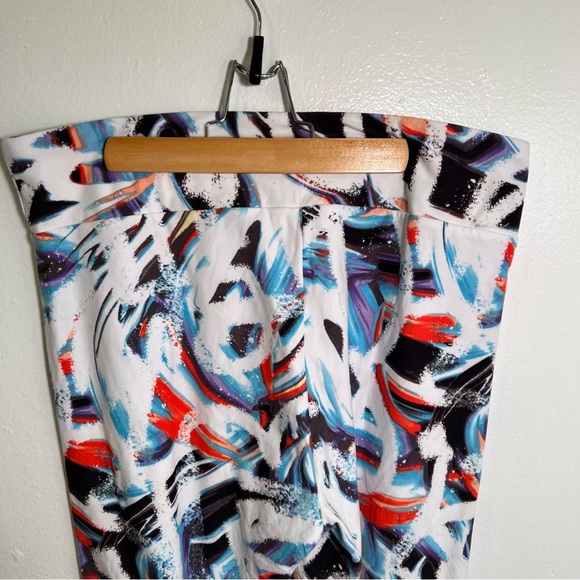 No Boundaries Super Soft Capri Legging White Neon Geometric XXL 19 - Picture 7 of 9